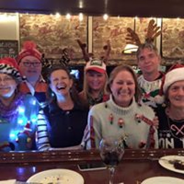 Ugly Christmas sweater night with Medicine Wind